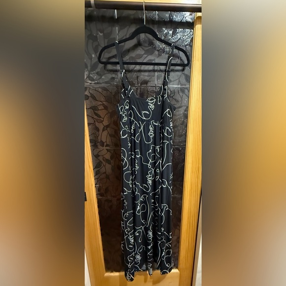 Torrid Black and White Abstract Maxi Dress Size 0 (12) - Picture 6 of 8